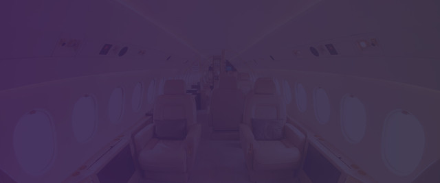 Private jet on runway